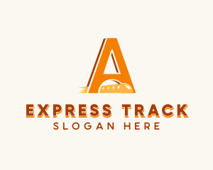 Train Transport Letter A  logo