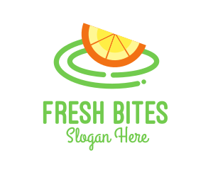 Fresh Orange Slice logo design