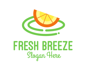 Fresh Orange Slice logo design