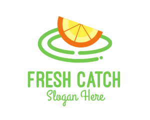 Fresh Orange Slice logo design