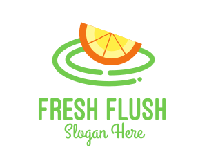 Fresh Orange Slice logo design