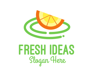 Fresh Orange Slice logo design