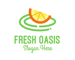 Fresh Orange Slice logo design