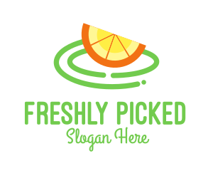 Fresh Orange Slice logo design