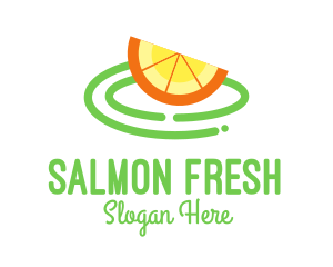 Fresh Orange Slice logo design