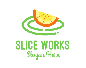 Fresh Orange Slice logo design