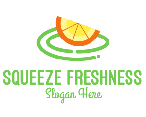 Fresh Orange Slice logo design