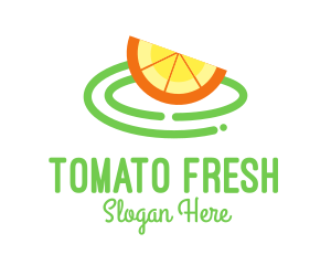 Fresh Orange Slice logo design