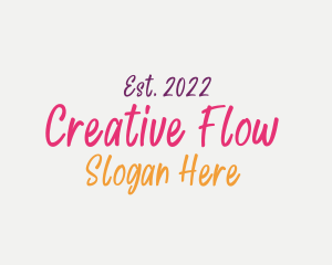 Colorful Handwritten Boutique logo design