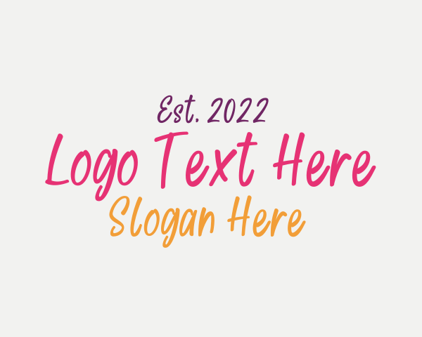 Colorful Handwritten Boutique logo