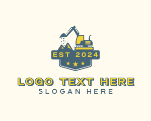 Mining Excavator Construction logo