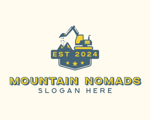 Mining Excavator Construction logo design