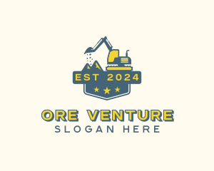 Mining Excavator Construction logo design