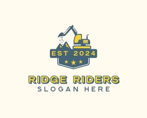 Mining Excavator Construction logo design