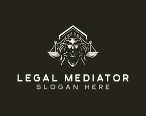 Lady Justice Scale logo design