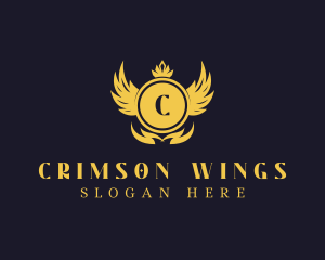 Royalty Shield Wings  logo design