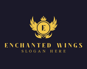 Royalty Shield Wings  logo design