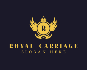 Royalty Shield Wings  logo design