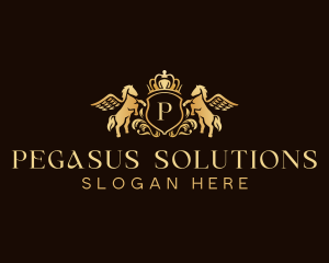 Pegasus Stallion Crest logo design