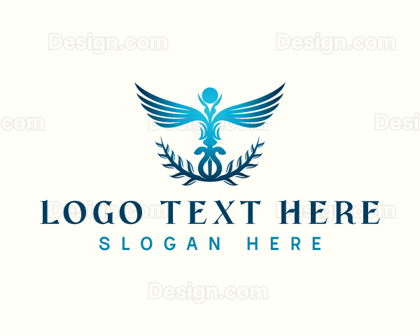 Healthcare Caduceus Wings Logo