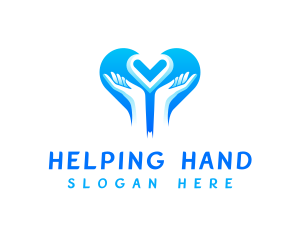 Hands Caring Love logo design