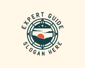 Compass Navigation Exploration logo design