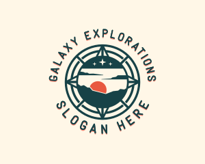 Compass Navigation Exploration logo design