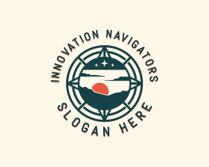 Compass Navigation Exploration logo design