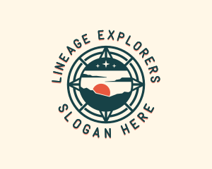 Compass Navigation Exploration logo design