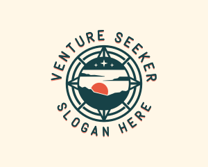 Compass Navigation Exploration logo design