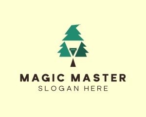 Pine Tree Wizard  logo design