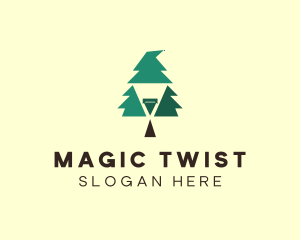 Pine Tree Wizard  logo design