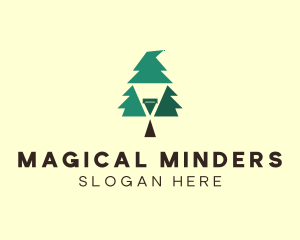 Pine Tree Wizard  logo design