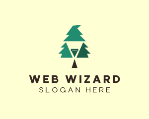 Pine Tree Wizard  logo design