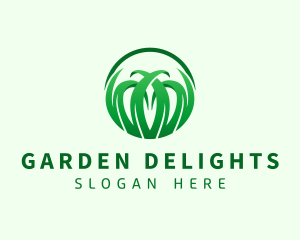 Lawn Grass Landscaping logo design