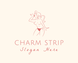 Nude Sexy Woman logo design