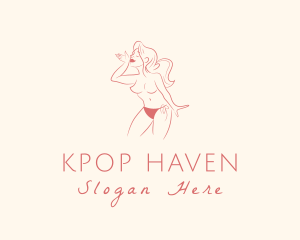 Nude Sexy Woman logo design