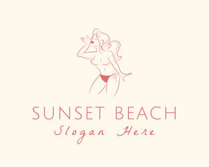 Nude Sexy Woman logo design