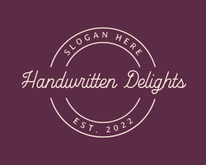 Elegant Handwritten Emblem logo design