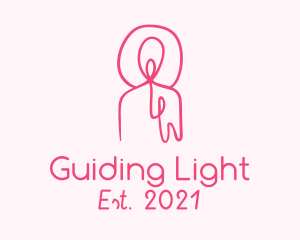 Pink Wax Candlelight logo design