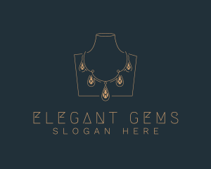 Elegant Jewelry Necklace logo design