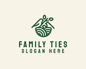 Bird Family Nest logo design