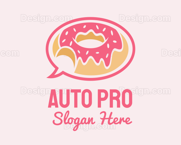 Strawberry Donut Chat Logo