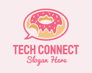 Strawberry Donut Chat Logo