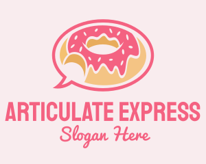 Strawberry Donut Chat logo design