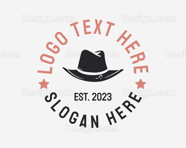 Hipster Fedora Hat Logo