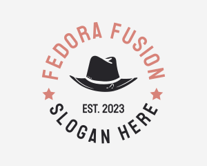 Hipster Fedora Hat logo design