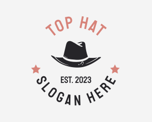 Hipster Fedora Hat logo design