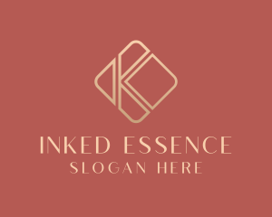 Elegant Gold Company Letter K logo design