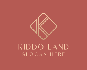 Elegant Gold Company Letter K logo design